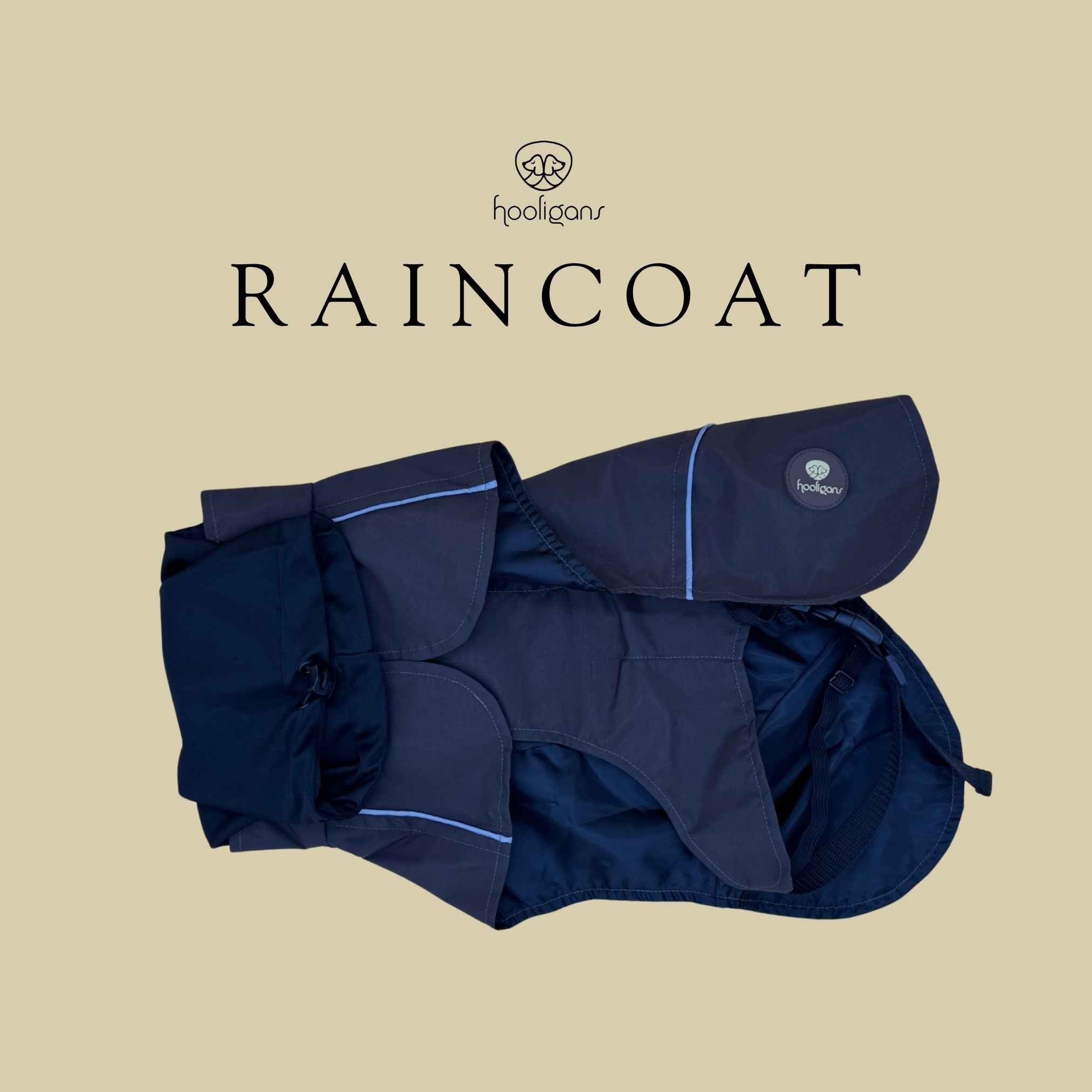 Hooligans Dog Raincoat Underside view