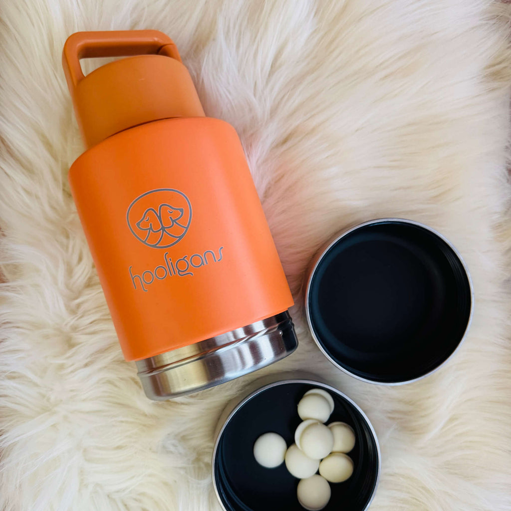 Hooligans 3 in 1 Flask Bottle with treats